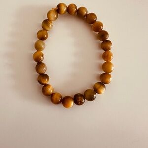 Brown and Yellow Beaded Bracelet